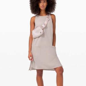 Lululemon Shift in Time Dress SIZE 8 (M), COLOR NUDE “DUNE/LIGHT CHROME”